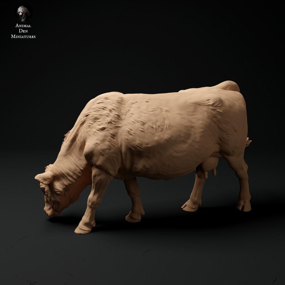 Produktfoto Tierfigur Animal Den Miniatures 1: Bauernhof Tierfigur: Red-Devon-Kuh - grasend (24_01_65)