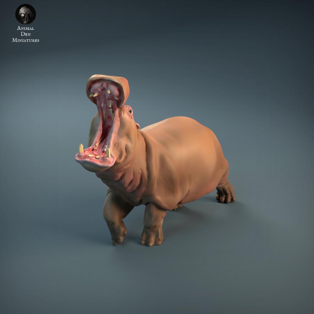 Produktfoto Tierfigur Animal Den Miniatures 3: Wildtier Tierfigur: Wütendes Nilpferd (21_12_04)