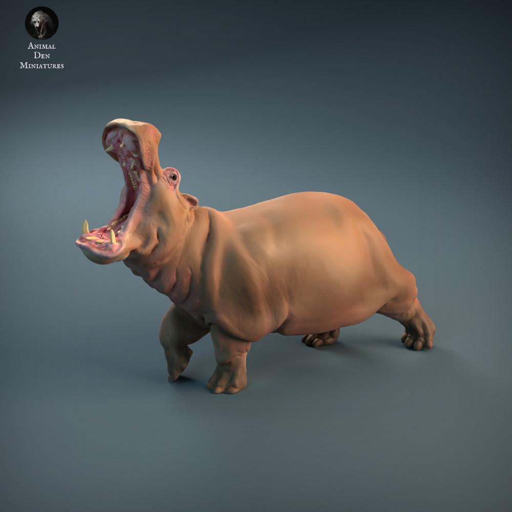 Produktfoto Tierfigur Animal Den Miniatures 4: Wildtier Tierfigur: Wütendes Nilpferd (21_12_04)