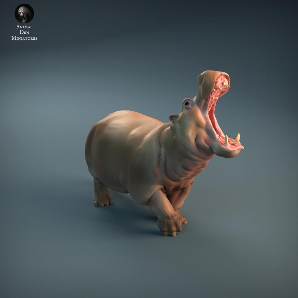 Produktfoto Tierfigur Animal Den Miniatures 5: Wildtier Tierfigur: Wütendes Nilpferd (21_12_04)