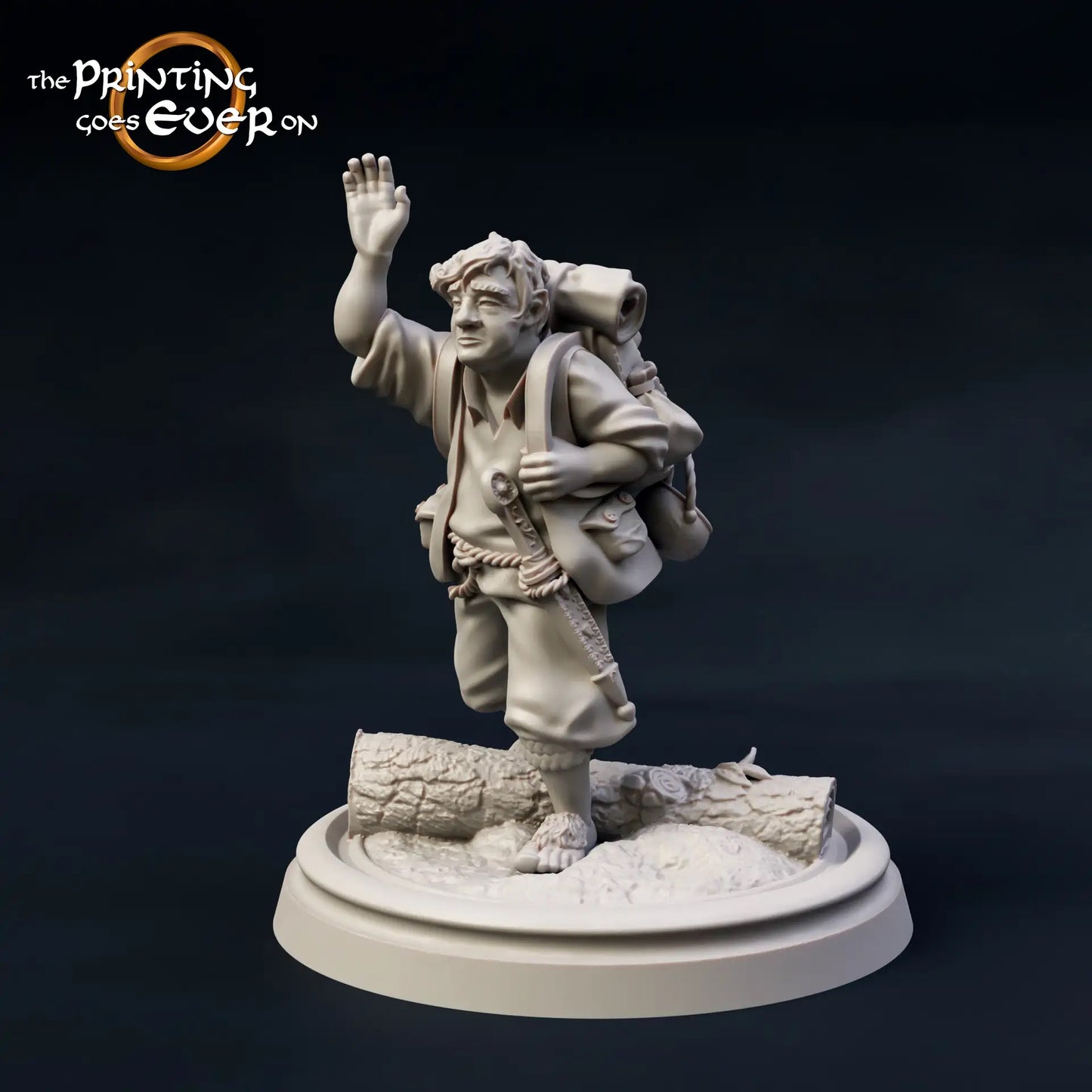 Produktfoto Tabletop 28mm The Printing Goes Ever On (TPGEO)  0: 9 Helden in Wanderpose: Gefährten aus Menschen, Elben, Zwergen und Halblingen - Wanderer