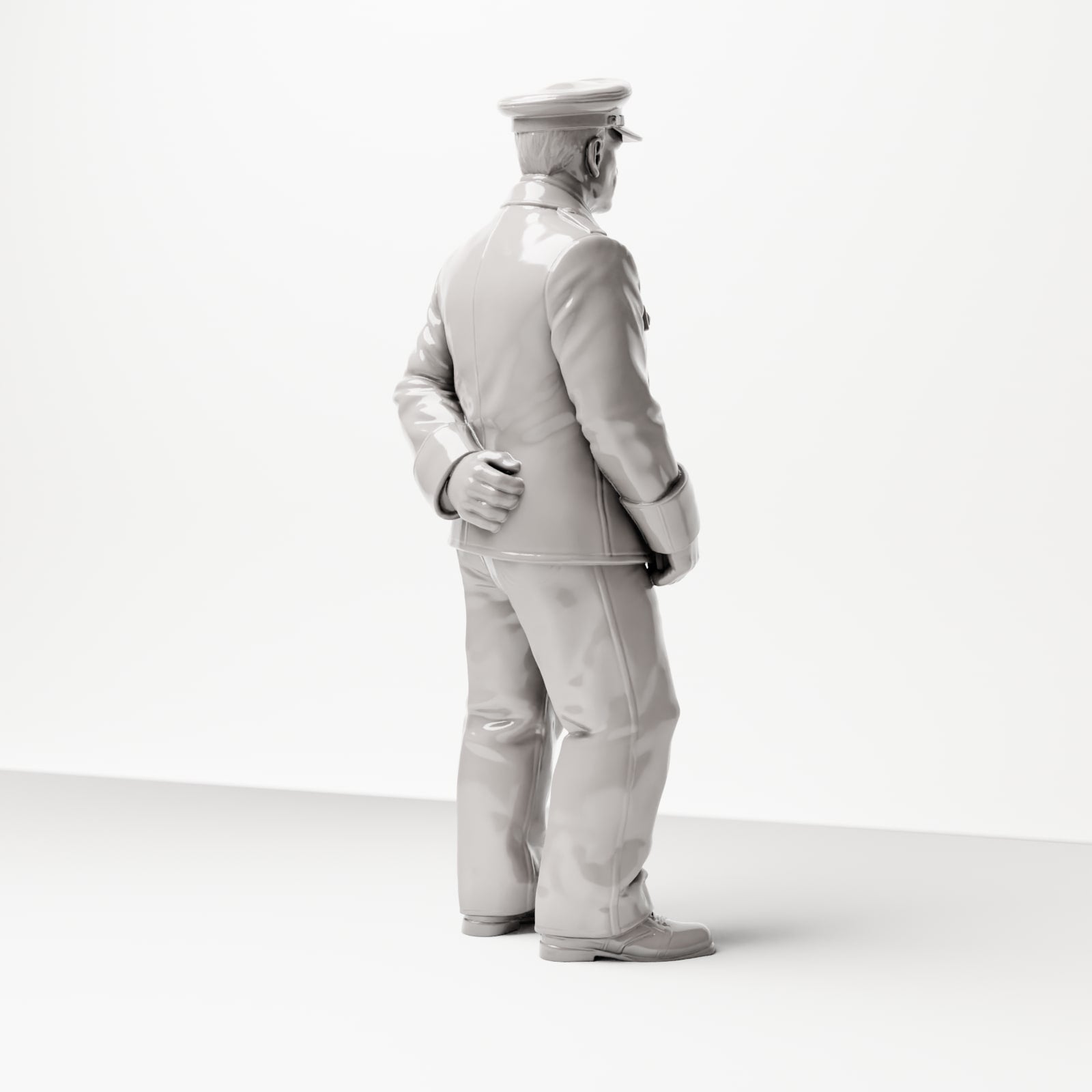 Produktfoto Diorama 3: Stehende Figur: Stationsvorsteher / Bahnhofsinspektor mit Klemmbrett (1920er-1930er) (sc01)