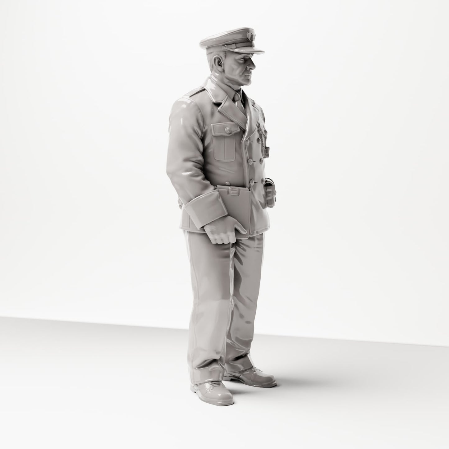 Produktfoto Diorama 4: Stehende Figur: Stationsvorsteher / Bahnhofsinspektor mit Klemmbrett (1920er-1930er) (sc01)