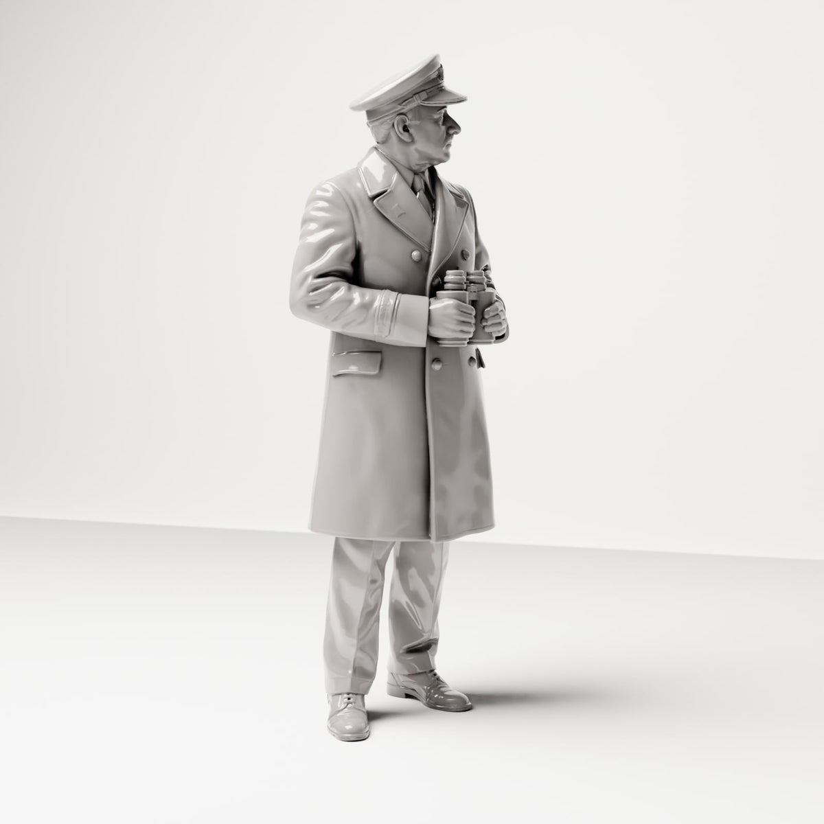 Produktfoto 4: Historische Diorama Figur: Schiffskapitän am Kai mit Fernglas (sc17)