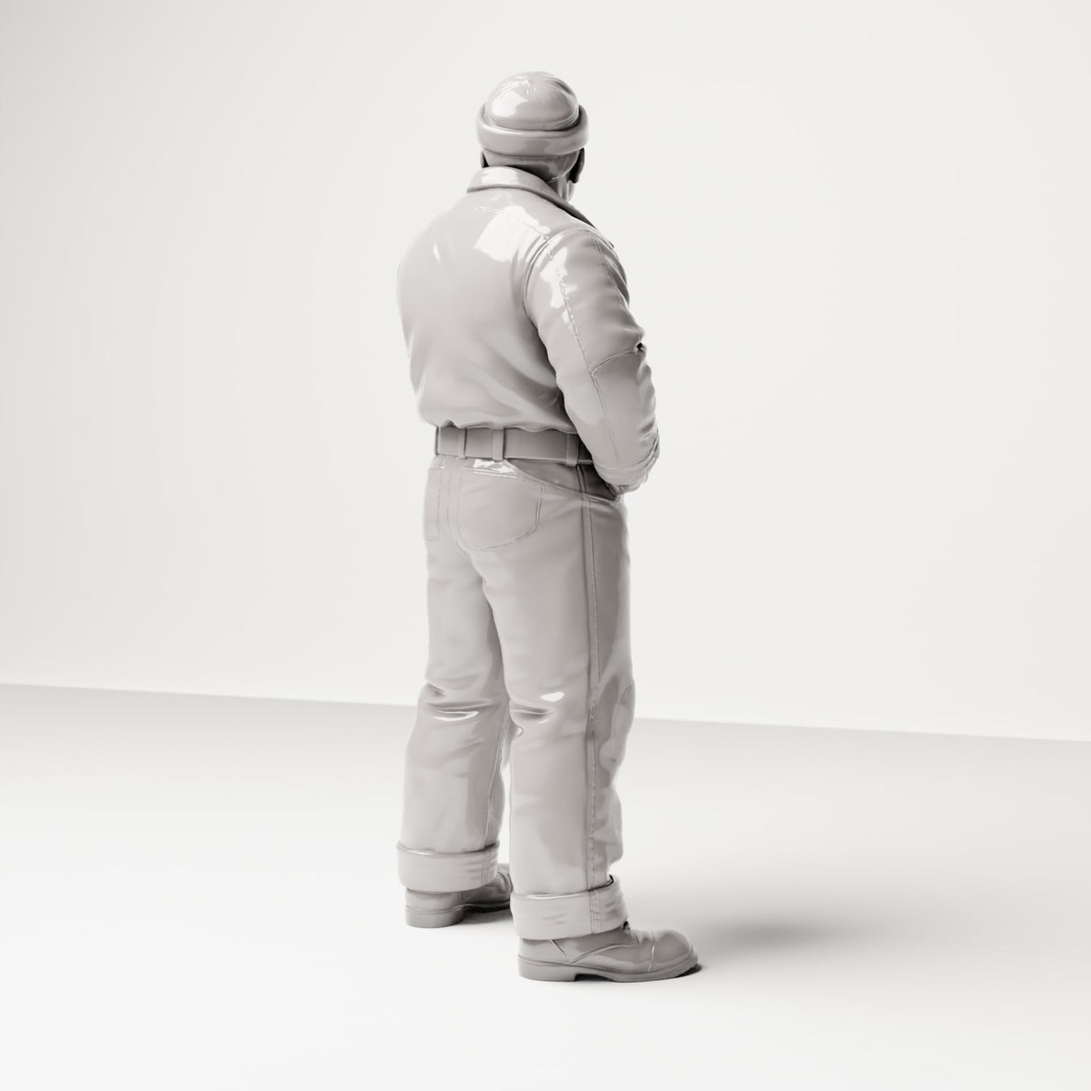 Diorama Modellbau Produktfoto 3: Historische Diorama Figur: Bootsmann mit Sprachrohr der 1920er-1930er Jahre (sc18)