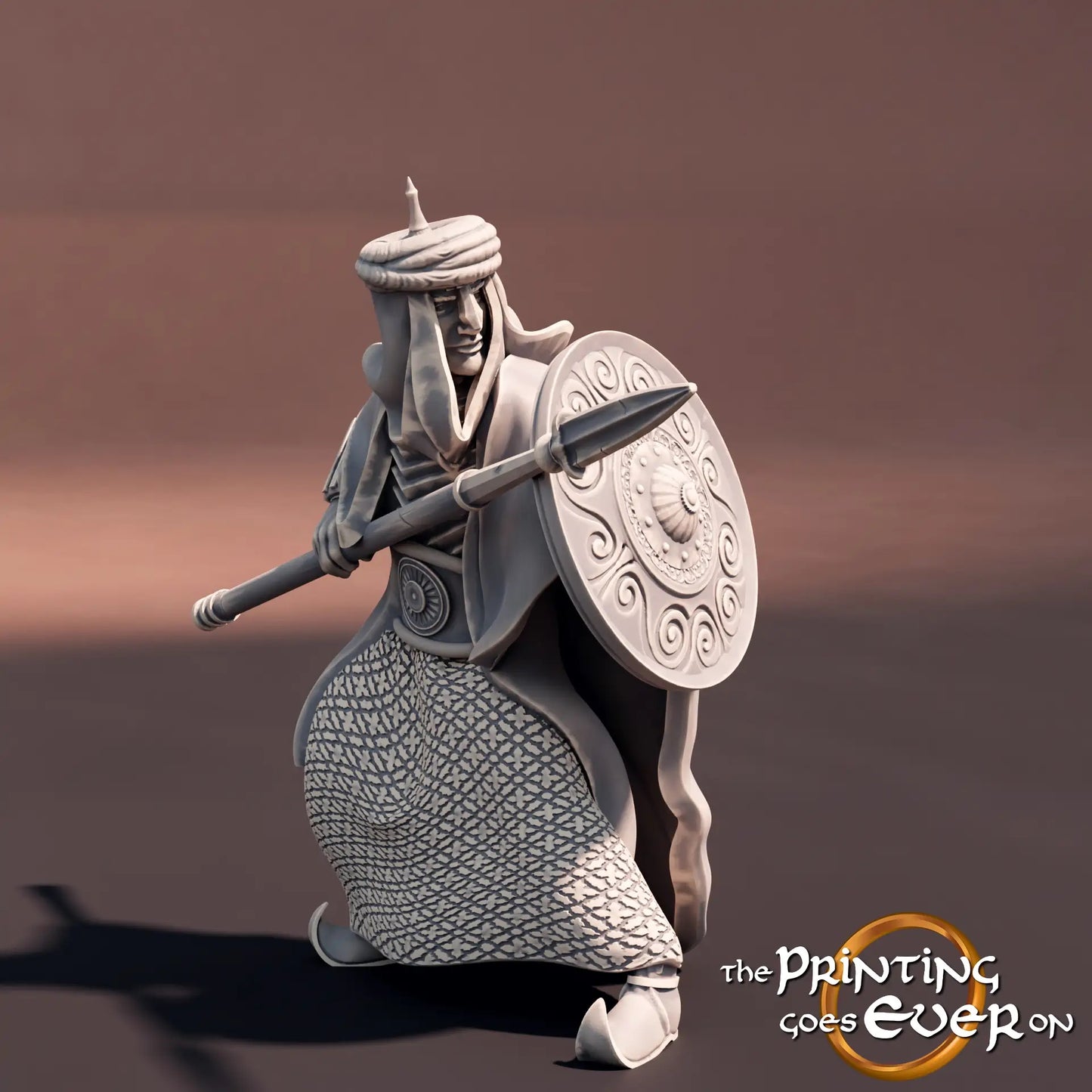 Produktfoto Tabletop 28mm The Printing Goes Ever On (TPGEO)  0: Krieger des Südens: Orientalische Kämper mit Bogen, Speer und Schwert - Nomaden Volk aus der Wüste