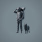 Haustier Figur: stehender Hund - Border Collie (a007)