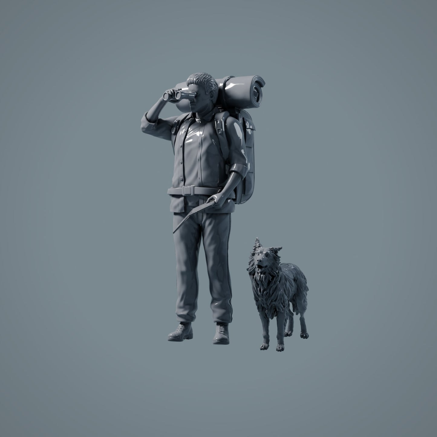 Haustier Figur: stehender Hund - Border Collie (a007)