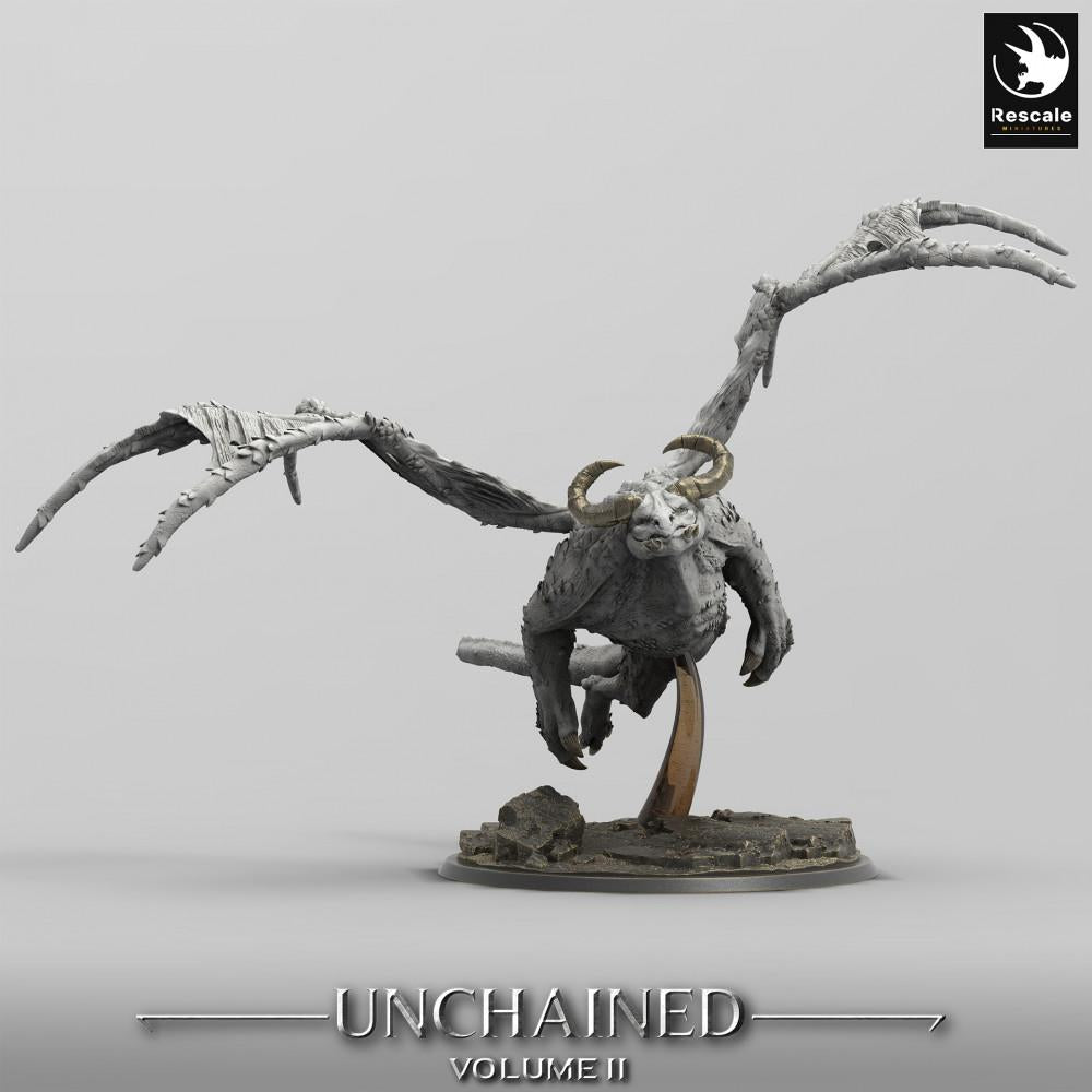 Produktfoto Tabletop 28mm Lord of the Print (LotP) 0: Tabletop Miniatur: Flugdämon, geflügelte Chimäre, Manticore-ähnliches Bossmonster im Sturzflug (24_05_H3)