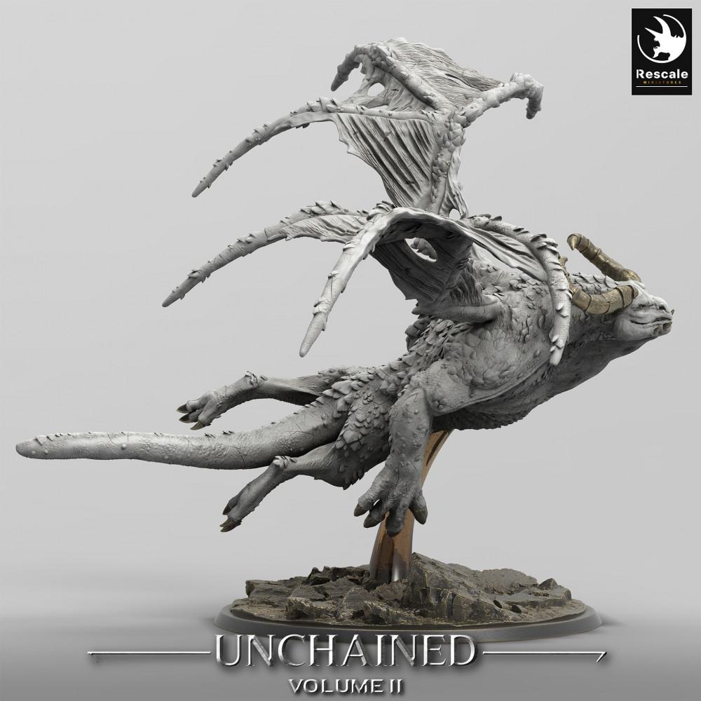 Produktfoto Tabletop 28mm Lord of the Print (LotP) 0: Tabletop Miniatur: Flugdämon, geflügelte Chimäre, Manticore-ähnliches Bossmonster im Sturzflug (24_05_H3)