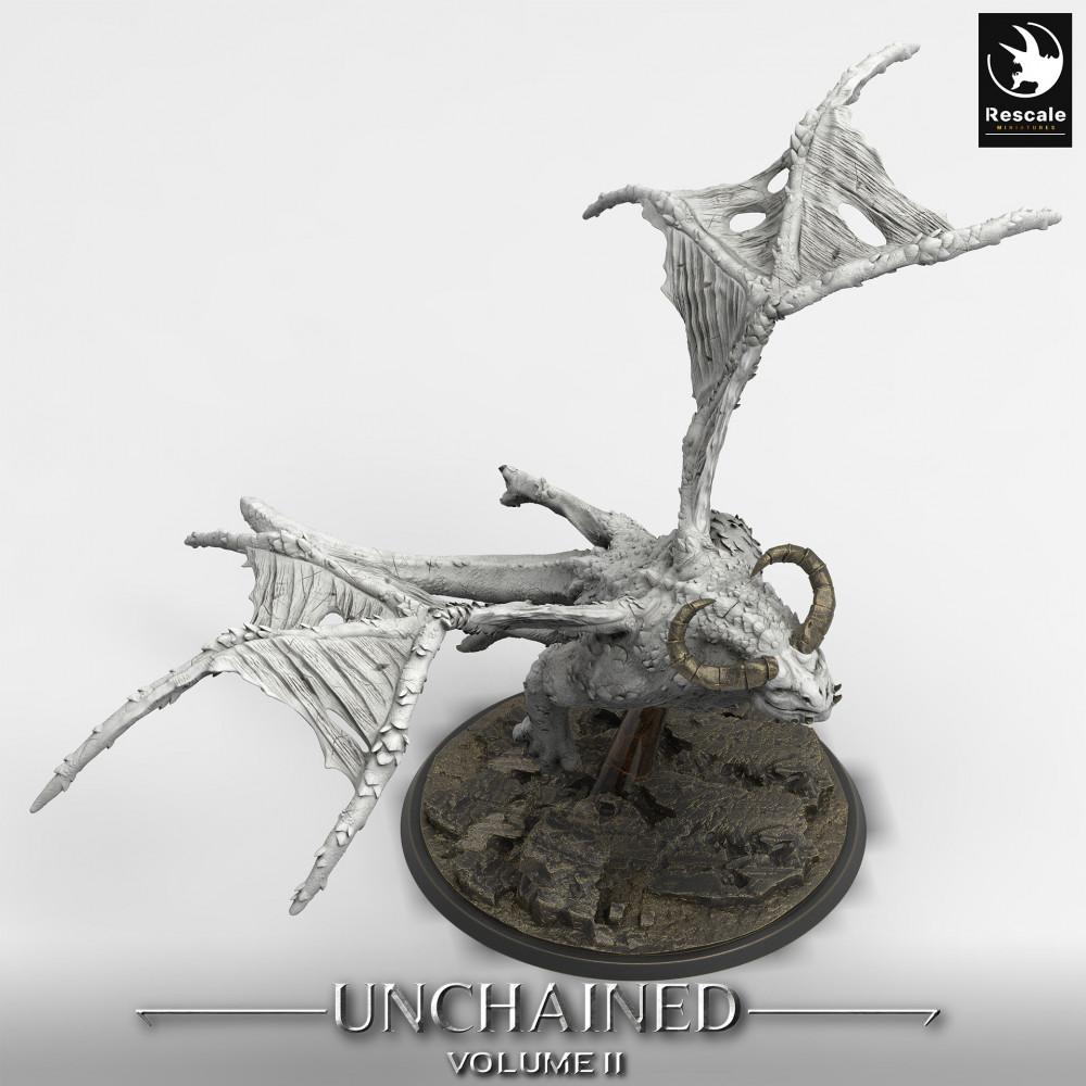 Produktfoto Tabletop 28mm Lord of the Print (LotP) 0: Tabletop Miniatur: Flugdämon, geflügelte Chimäre, Manticore-ähnliches Bossmonster im Sturzflug (24_05_H3)