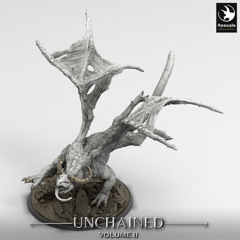 Produktfoto Tabletop 28mm Lord of the Print (LotP) 0: Tabletop Miniatur: Flugdämon, Höllenbrut Bossmonster im Sturzflug, gargoyleartige Dämonenbestie (24_05_H4)