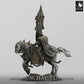 Produktfoto Tabletop 28mm Lord of the Print (LotP) 0: Tabletop Miniatur: Todesritter (Death Knight) zu Pferd mit Kriegsstandarte, Standartenträger, Dunkler Paladin (24_05_R)