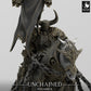 Produktfoto Tabletop 28mm Lord of the Print (LotP) 0: Tabletop Miniatur: Todesritter (Death Knight) zu Pferd mit Kriegsstandarte, Standartenträger, Dunkler Paladin (24_05_R)