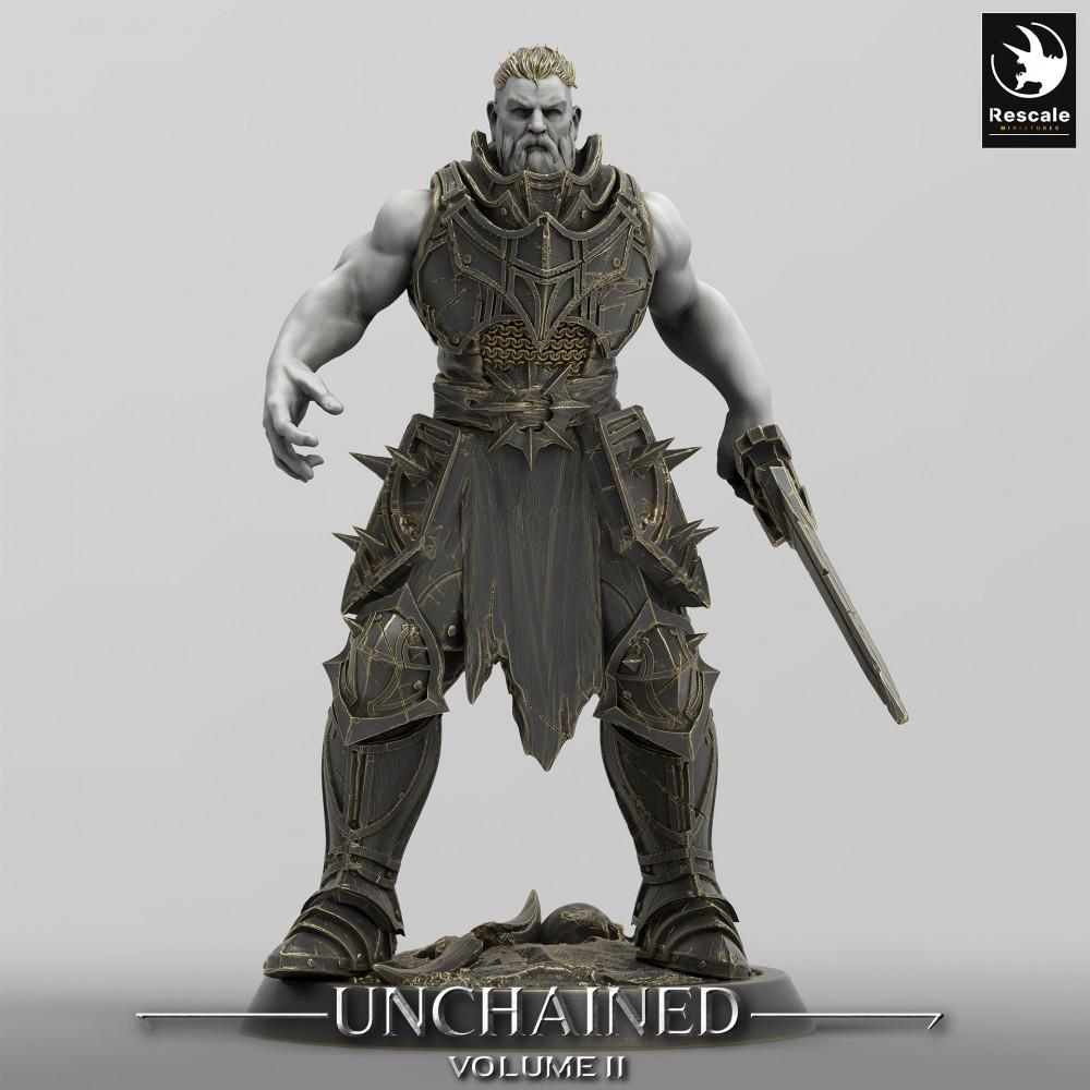 Produktfoto Tabletop 28mm Lord of the Print (LotP) 0: Tabletop Miniatur: Entfesselter Kommandant, Kriegsherr mit Gladius, schwer gerüsteter Elitekrieger (24_05_F5)