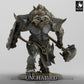 Produktfoto Tabletop 28mm Lord of the Print (LotP) 0: Tabletop Miniatur: Minotaurus Kriegsfürst, Minotaur Warlord, brüllender Schildbrecher mit Kriegshammer (24_05_G1)