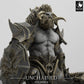 Produktfoto Tabletop 28mm Lord of the Print (LotP) 0: Fantasy Figur: Löwenmensch Bestienkrieger mit Axt und Rundschild, Champion und Anführer (24_05_G3)