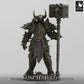 Produktfoto Tabletop 28mm Lord of the Print (LotP) 0: Tabletop Miniatur: Dämonenritter Kommandant mit Zweihand-Kriegshammer, Dunkler Paladin, Warlord (24_05_F4)