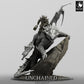 Produktfoto Tabletop 28mm Lord of the Print (LotP) 0: Tabletop Miniatur: Drachenreiter / Dragon Rider auf Wyvern, Kriegsherr in Plattenrüstung mit Kriegshammer, Boss-Monster mit Vulkan-Diorama-Base (24_05_K1)