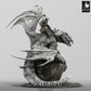 Produktfoto Tabletop 28mm Lord of the Print (LotP) 0: Tabletop Miniatur: Drachenreiter / Dragon Rider auf Wyvern, Kriegsherr in Plattenrüstung mit Kriegshammer, Boss-Monster mit Vulkan-Diorama-Base (24_05_K1)
