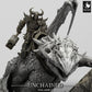 Produktfoto Tabletop 28mm Lord of the Print (LotP) 0: Tabletop Miniatur: Drachenreiter / Dragon Rider auf Wyvern, Kriegsherr in Plattenrüstung mit Kriegshammer, Boss-Monster mit Vulkan-Diorama-Base (24_05_K1)