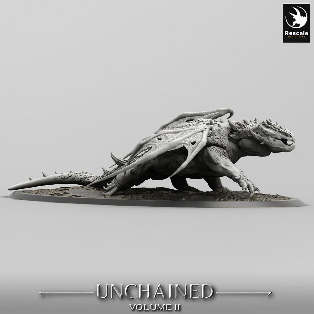 Produktfoto Tabletop 28mm Lord of the Print (LotP) 0: Tabletop Miniatur: Vulkan-Drache, Wyvern, Drachenbestie - Volcanic Dragon (24_05_K2)