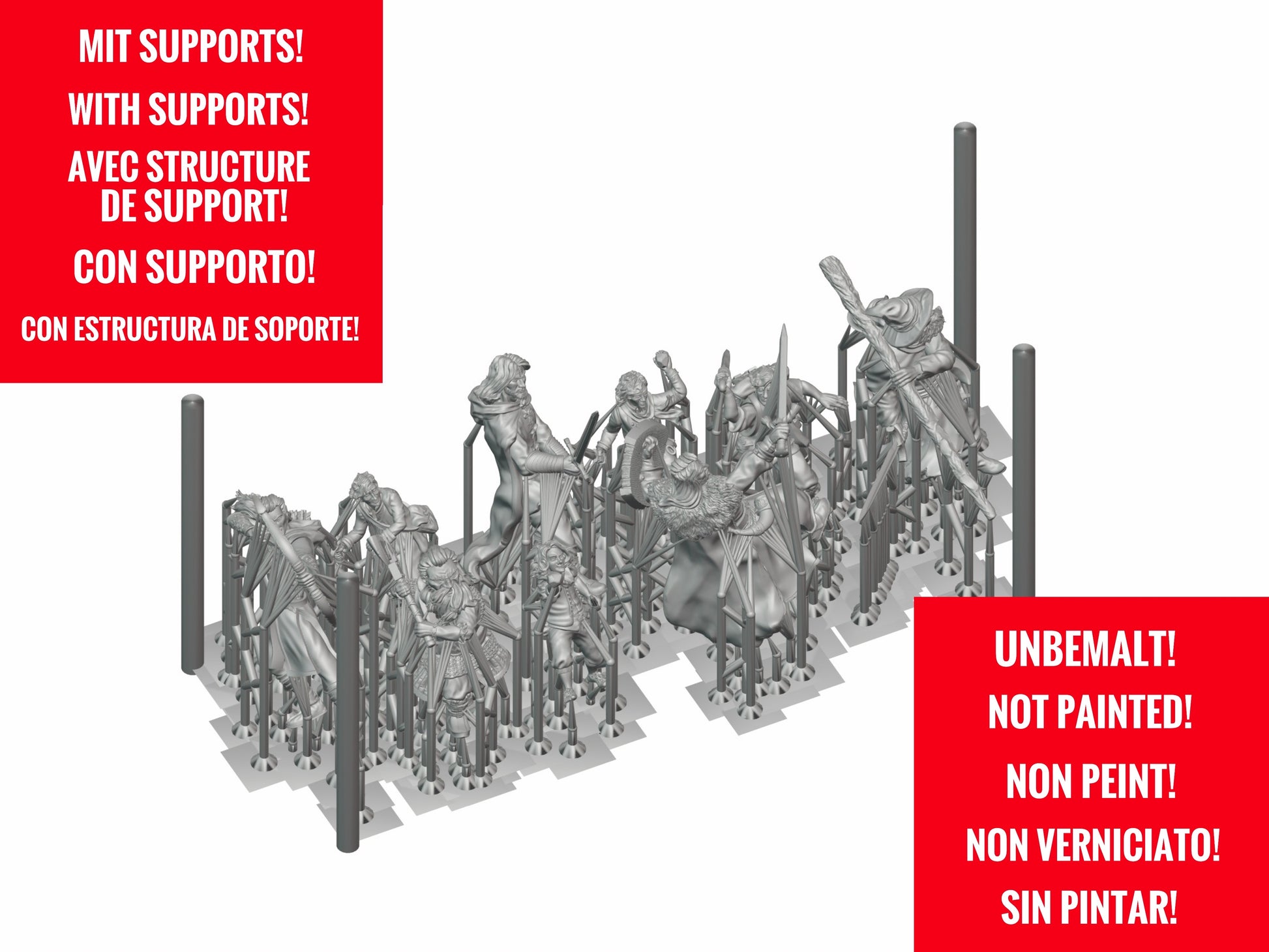 Produktfoto Tabletop 28mm The Printing Goes Ever On (TPGEO)  0: Orks großer Angriffstrupp: Eliterkrieger und Berserker - Angreifer der weißen Stadt