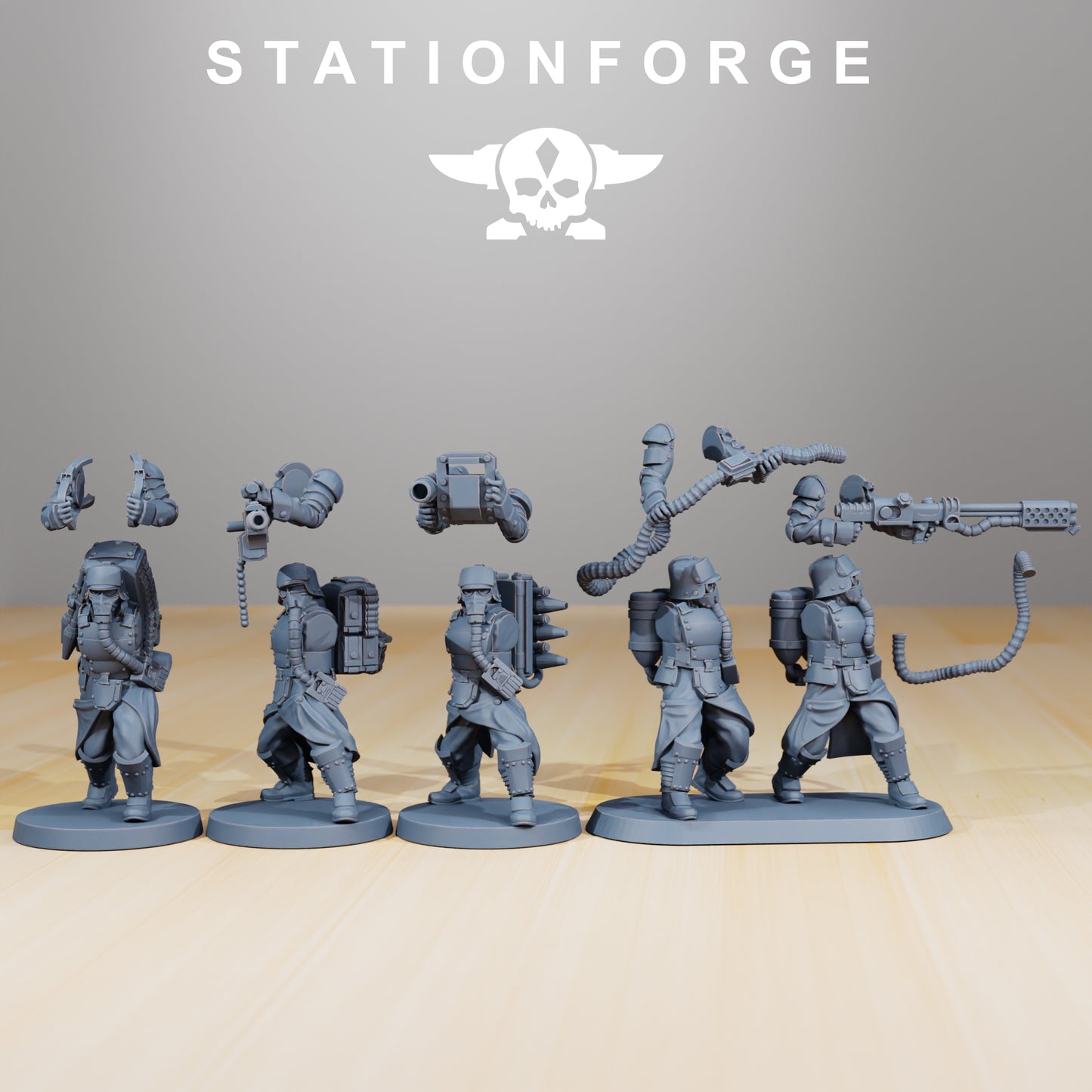 Produktfoto 28mm Tabletop Minis Stationforge: Armored Squad