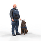 Produktfoto Diorama und Modellbau Miniatur Figur: Polizist mit Hund