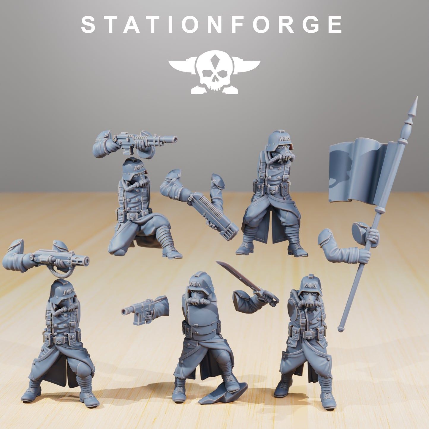 Produktfoto 28mm Tabletop Minis Stationforge: Command Force