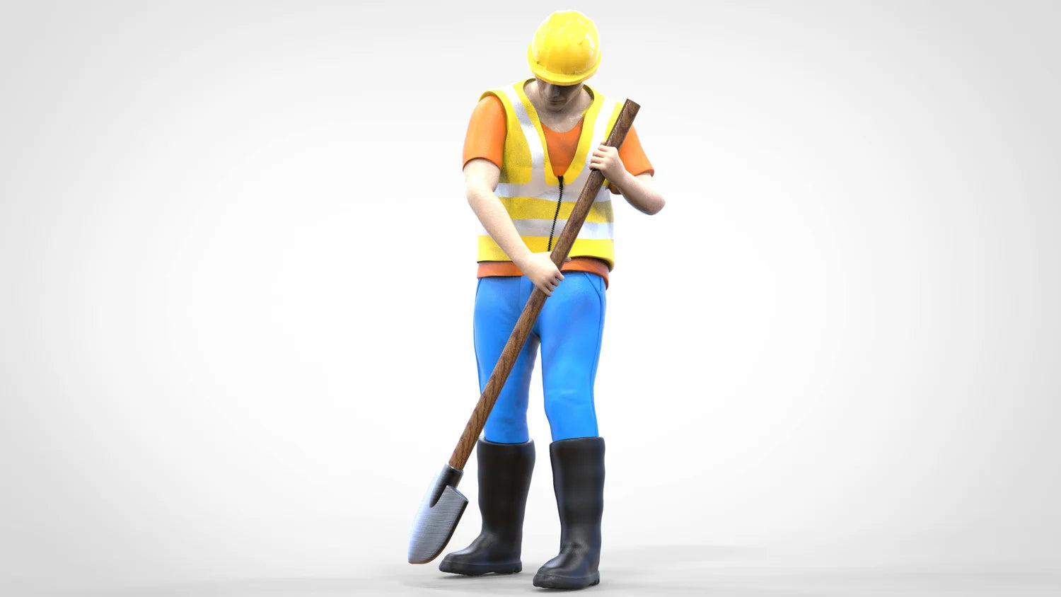 Produktfoto Diorama und Modellbau Miniatur Figur: Bauarbeiter Set, 8 Figuren