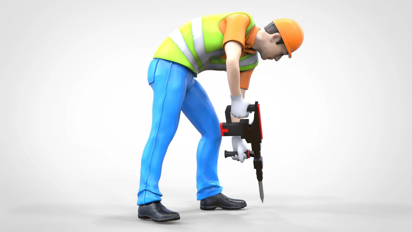 Produktfoto Diorama und Modellbau Miniatur Figur: Bauarbeiter Set, 8 Figuren