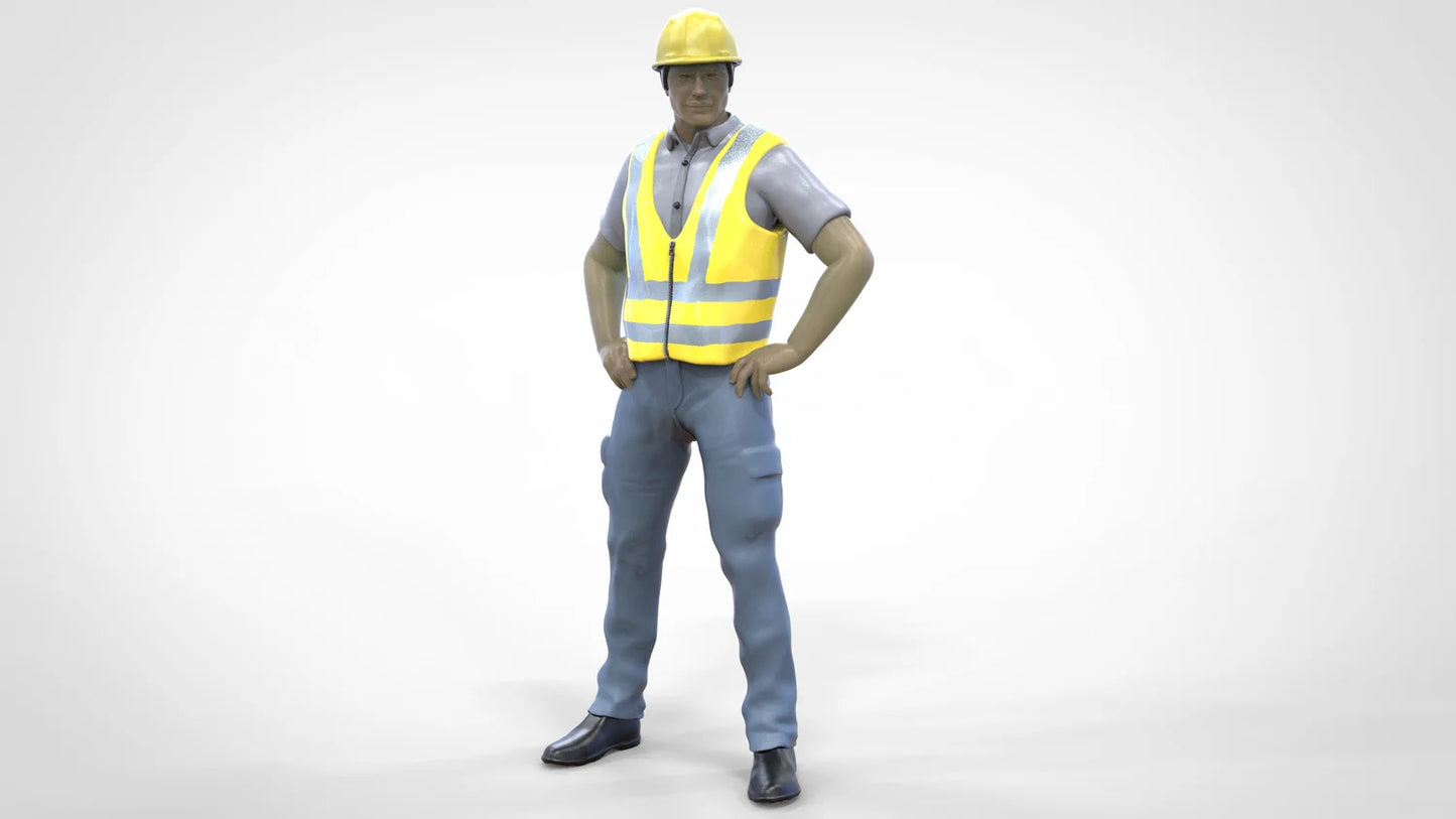 Produktfoto Diorama und Modellbau Miniatur Figur: Bauarbeiter Set, 8 Figuren