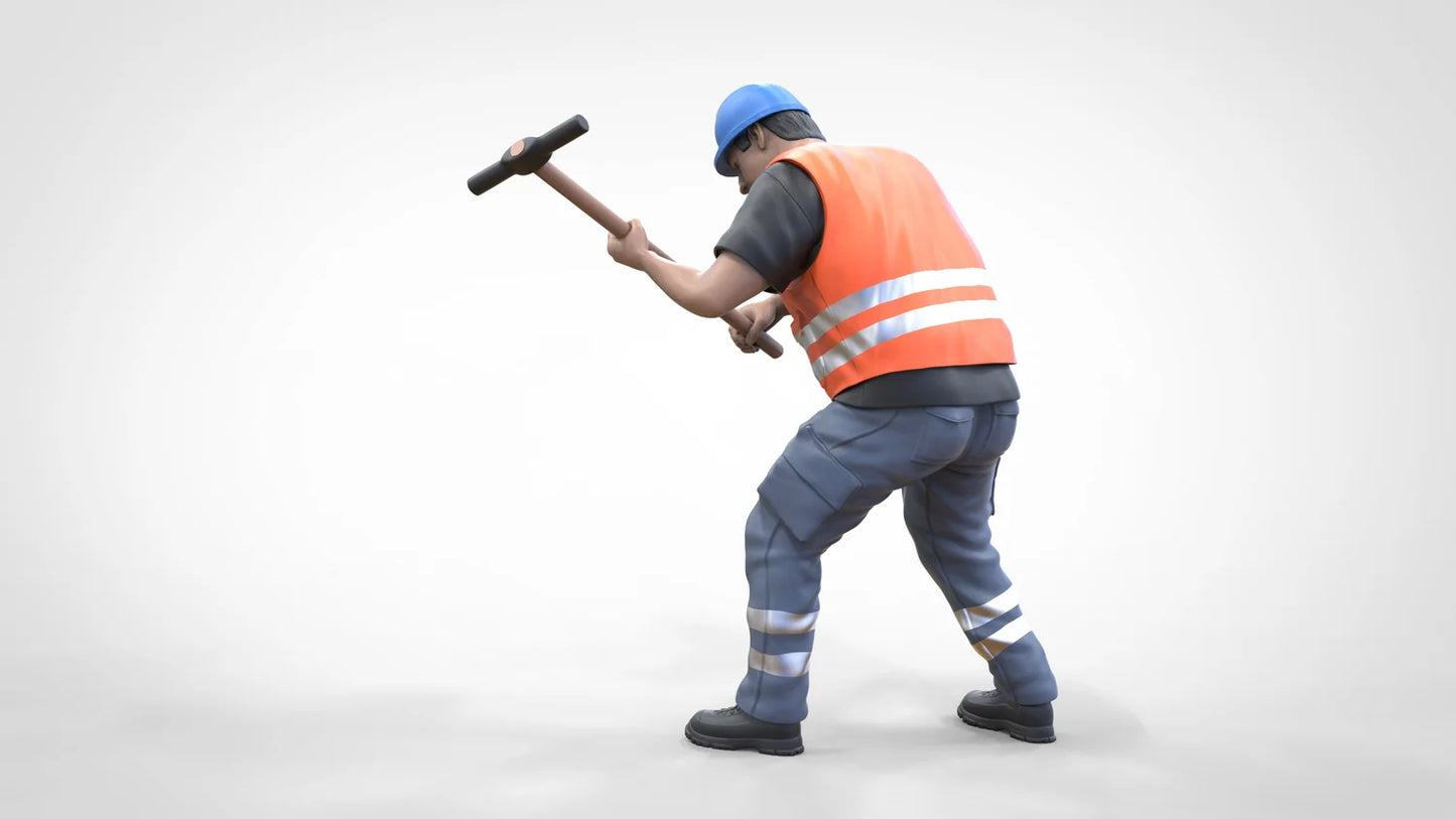 Produktfoto Diorama und Modellbau Miniatur Figur: Bauarbeiter Set, 8 Figuren