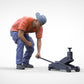 Produktfoto Diorama und Modellbau Miniatur Figur: Mechaniker Wagenheber