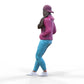 Produktfoto Diorama und Modellbau Miniatur Figur: Frau mit Hoodie | Hip Hopperin