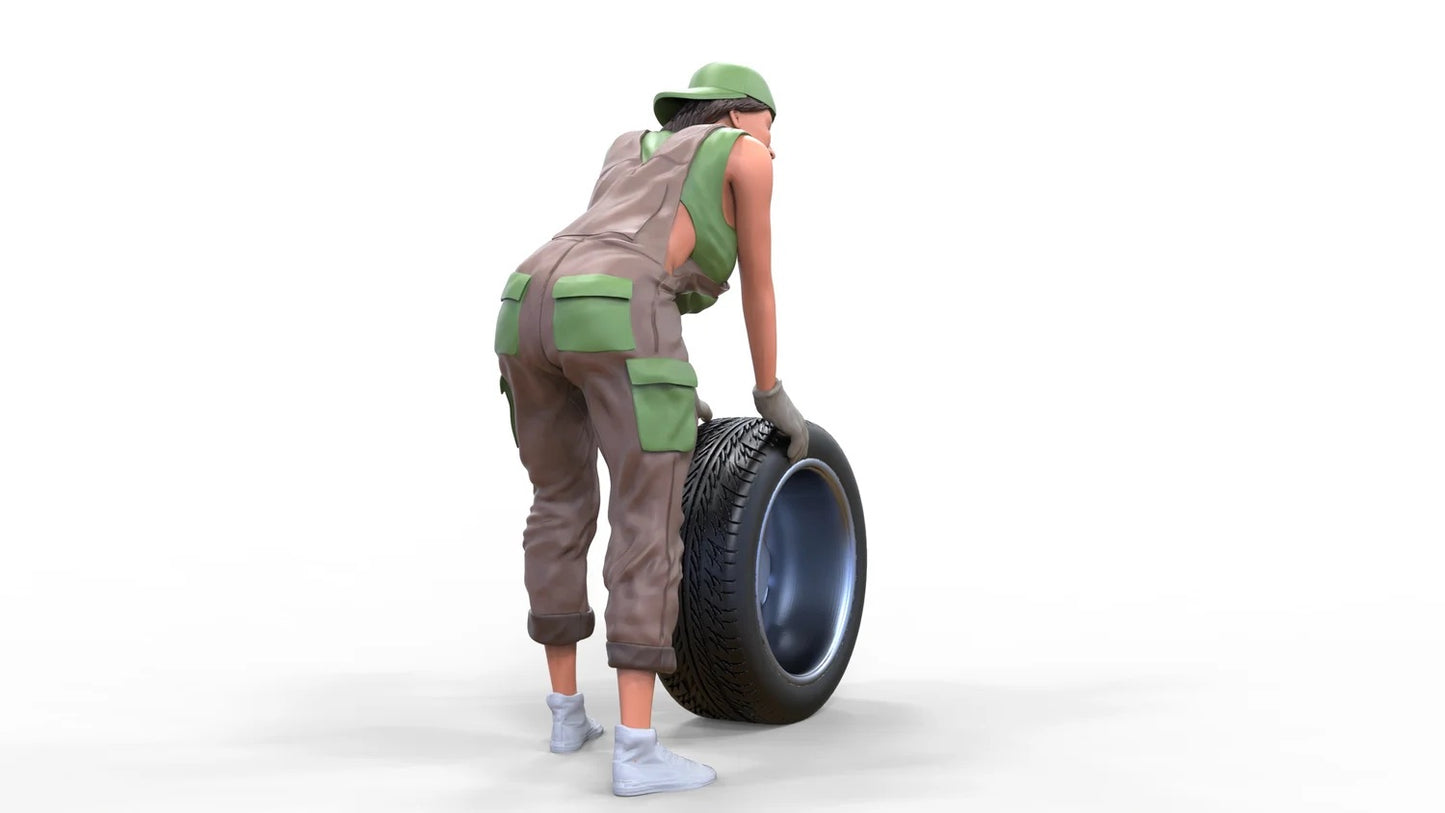 Produktfoto Diorama und Modellbau Miniatur Figur: Mechanikerin 1